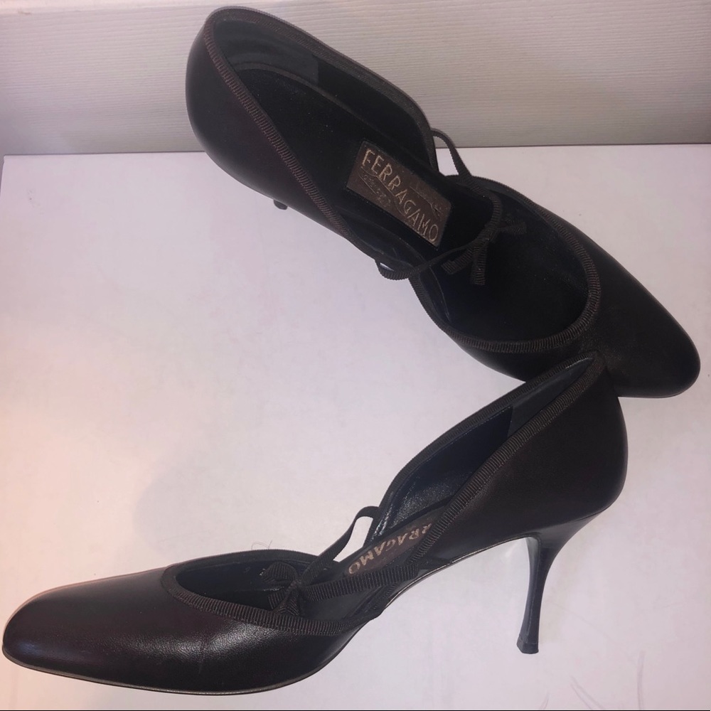 Salvatore Ferragamo Rejoui Vintage Leather Heels